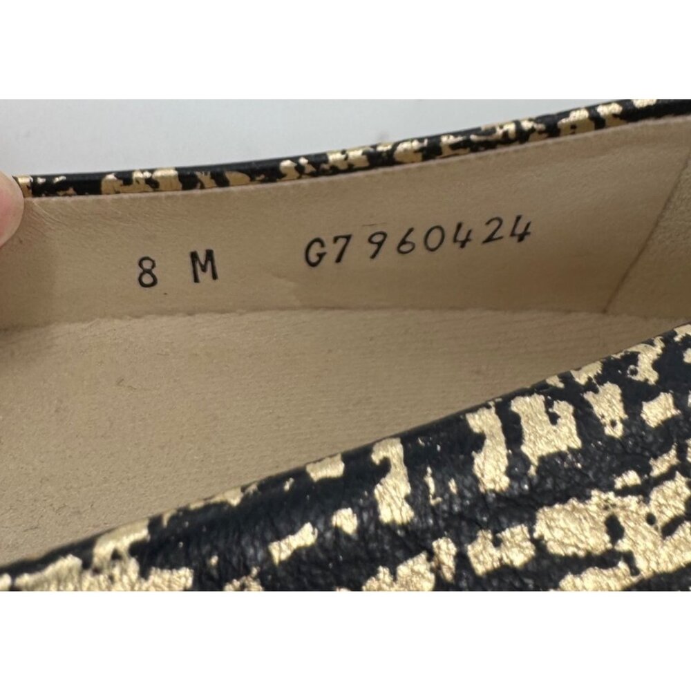 SAS Scenic Black & Gold Textured Leather Ballet Flats Size 8M - Picture 5 of 9